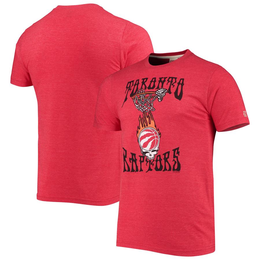 Toronto Raptors Homage NBA x Grateful Dead Tri-Blend T-Shirt - Red