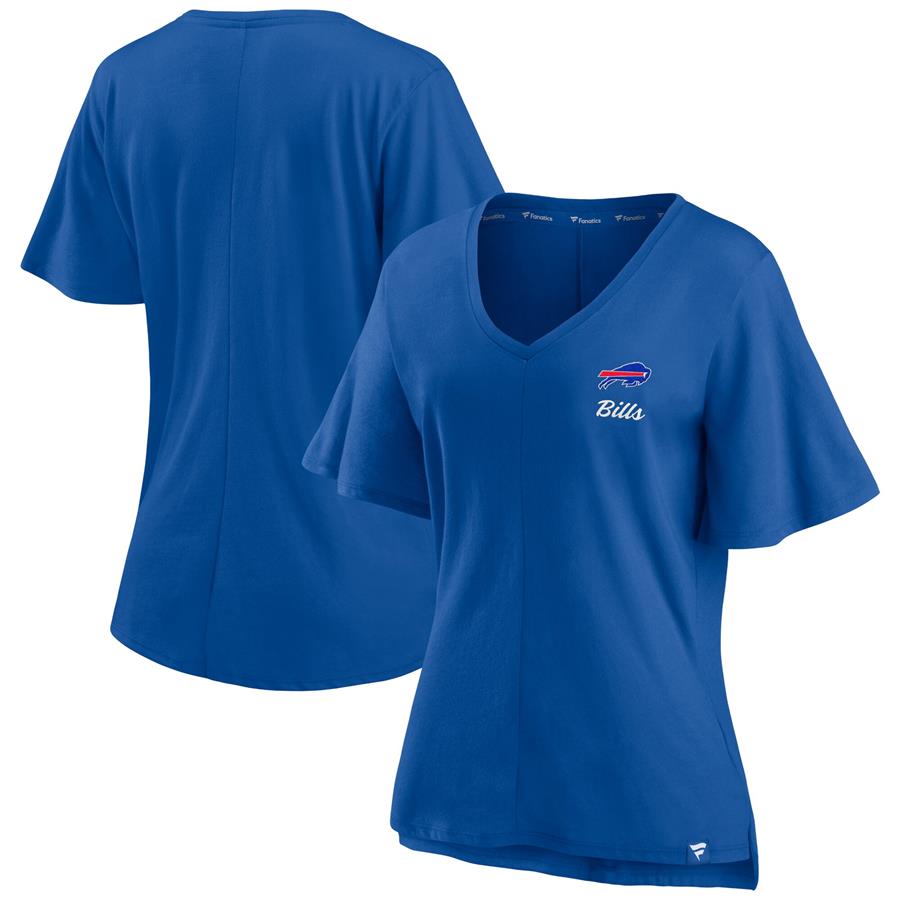 Buffalo Bills Fanatics Branded Women's Southpaw Flutter V-Neck T-Shirt - Royal