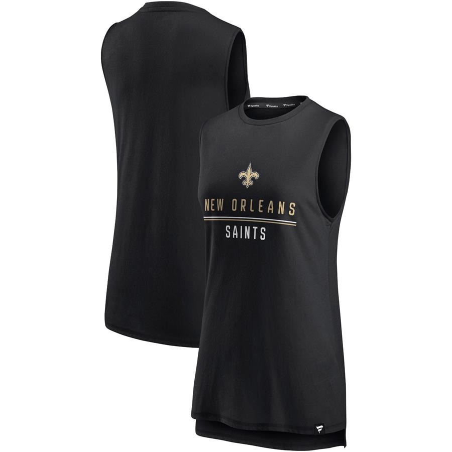 New Orleans Saints Fanatics Branded Women's True Contender Tank Top - Black