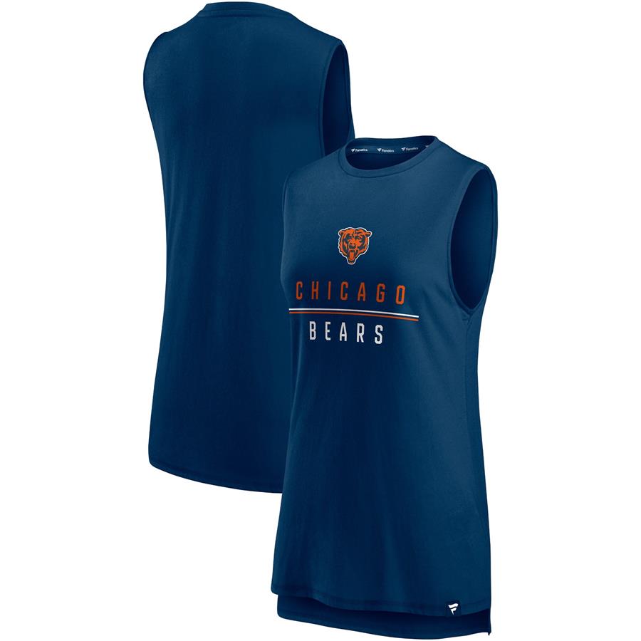 Chicago Bears Fanatics Branded Women's True Contender Tank Top - Navy