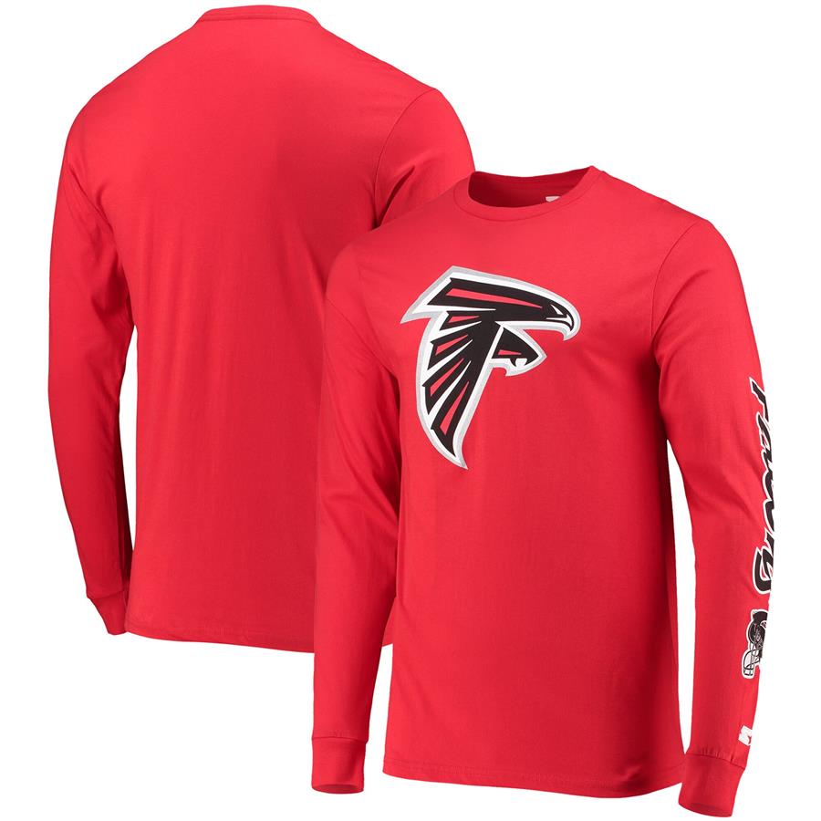 Atlanta Falcons Starter Halftime Long Sleeve T-Shirt - Red