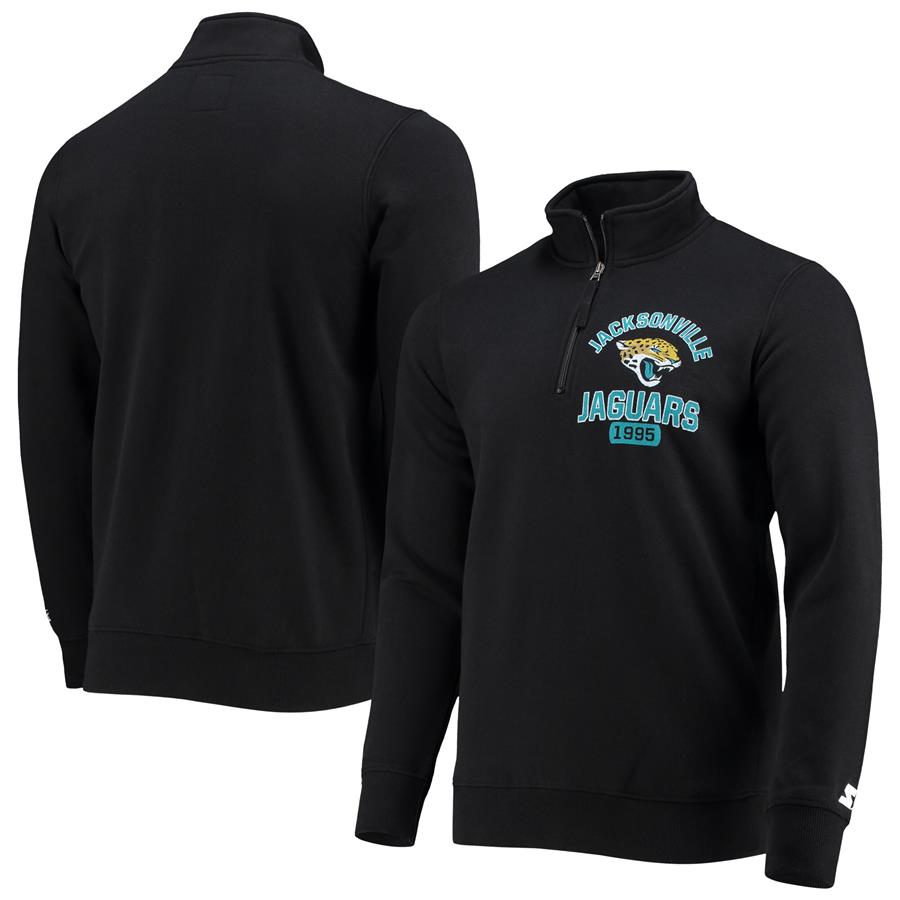Jacksonville Jaguars Starter Heisman Quarter-Zip Jacket - Black