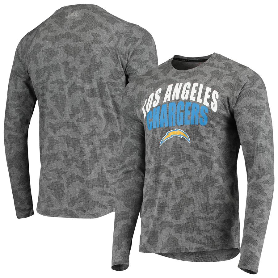 Лонгслив Los Angeles Chargers MSX by Michael Strahan Camo Performance (чёрный)