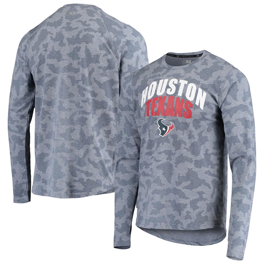 Houston Texans MSX by Michael Strahan Camo Performance Long Sleeve T-Shirt - Navy