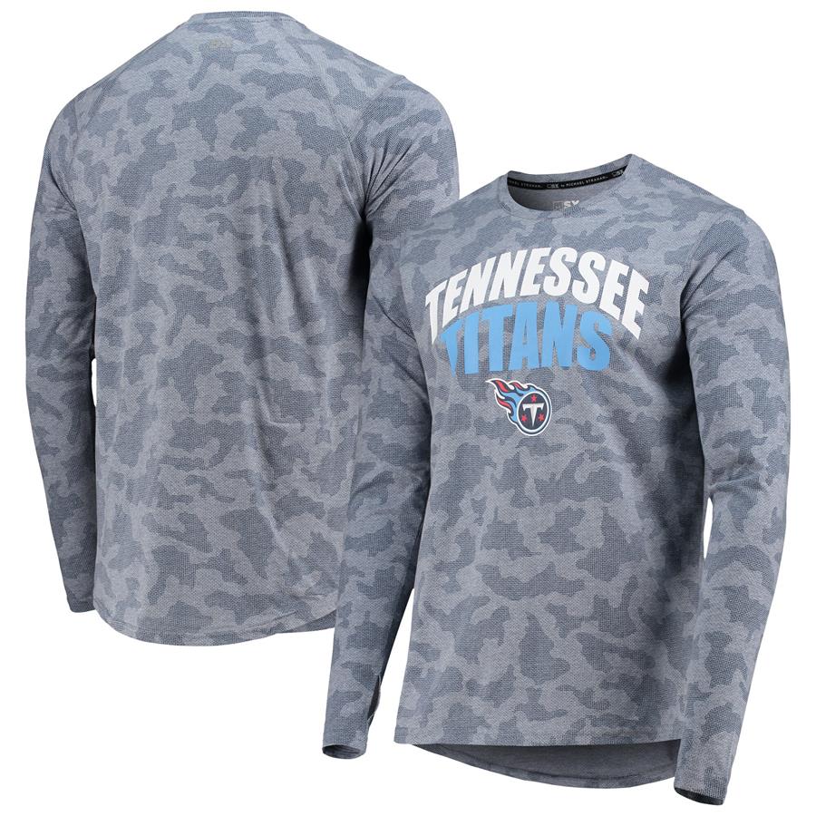 Tennessee Titans MSX by Michael Strahan Camo Long Sleeve T-Shirt - Navy