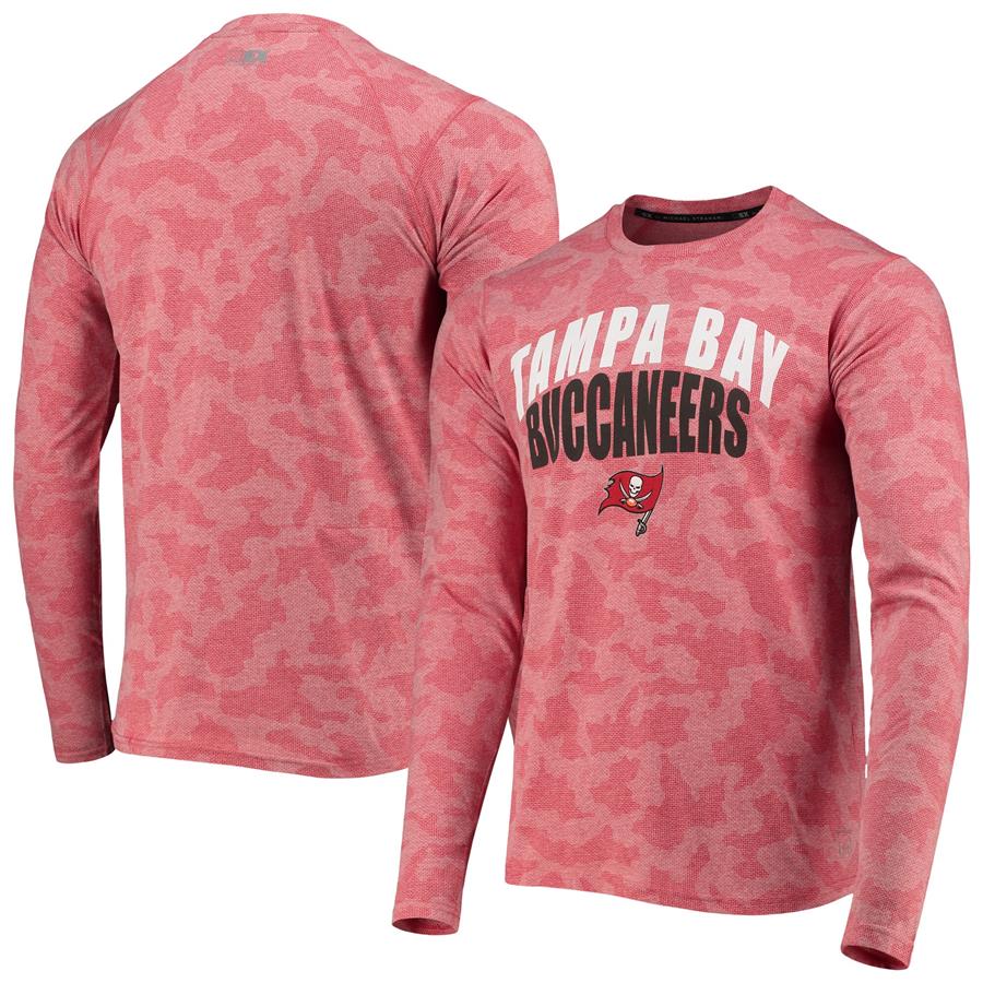 Tampa Bay Buccaneers MSX by Michael Strahan Camo Long Sleeve T-Shirt - Red