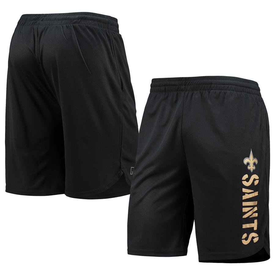 New Orleans Saints MSX by Michael Strahan Training Shorts - Black