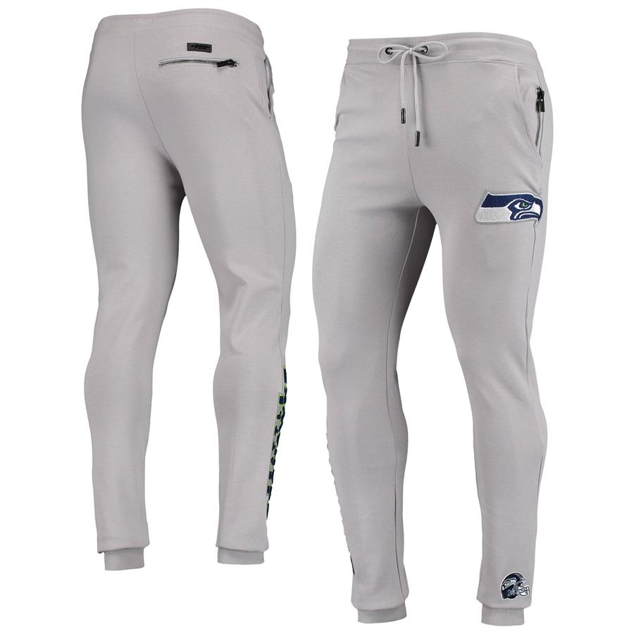 Seattle Seahawks Pro Standard Logo Jogger Pants - Gray