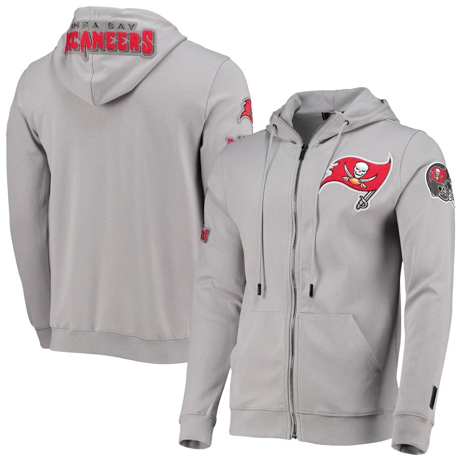 Tampa Bay Buccaneers Pro Standard 4-Hit Full-Zip Hoodie - Gray