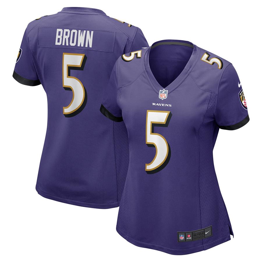 Marquise Brown Baltimore Ravens Nike Women's Game Player Jersey - Purple