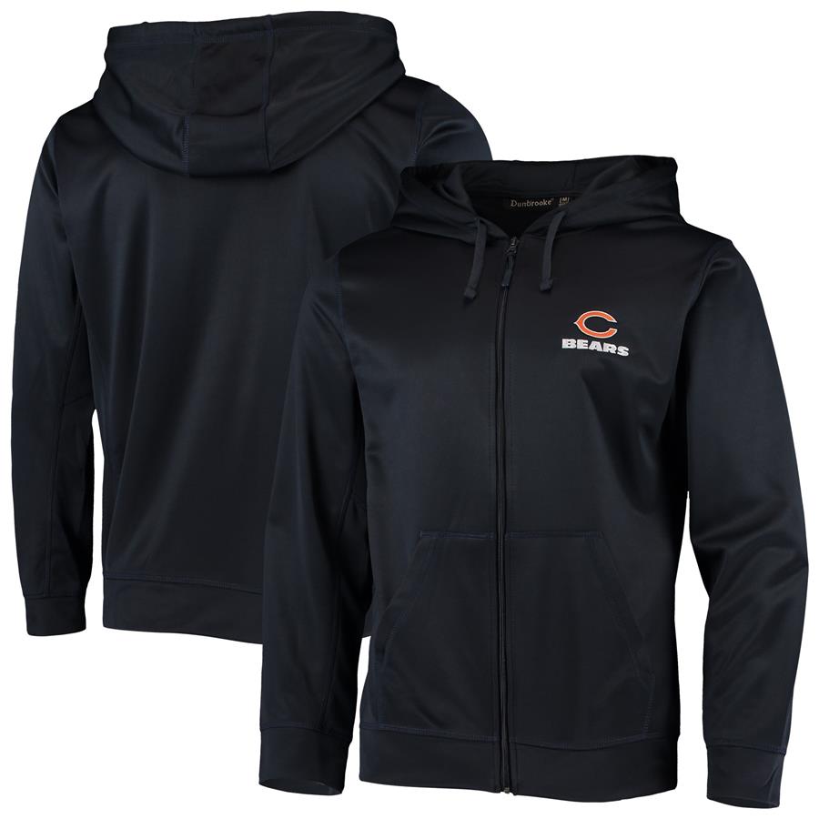 Chicago Bears Dunbrooke Trophy Fleece Full-Zip Hoodie - Navy