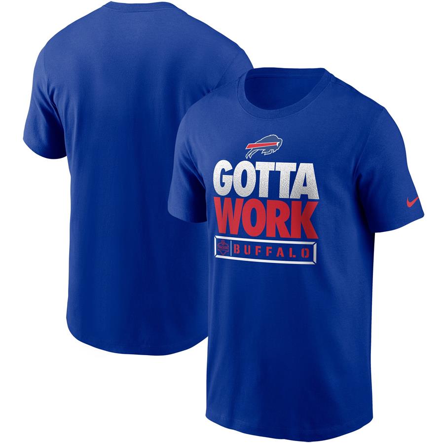 Buffalo Bills Nike 2021 NFL Training Camp Gotta Work T-Shirt - Royal