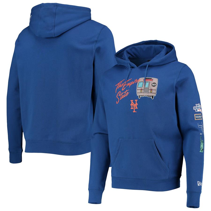 New York Mets New Era City Transit Pullover Hoodie - Royal