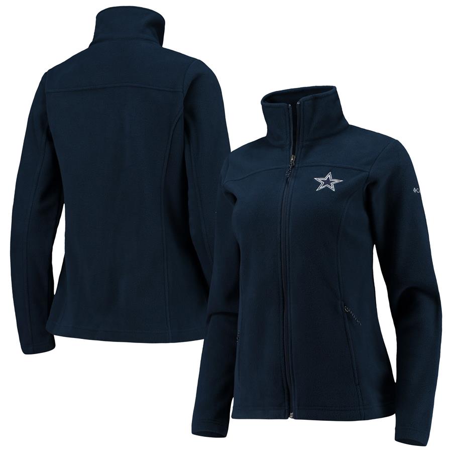 Dallas Cowboys Columbia Women's Give and Go Fleece Full-Zip Jacket - Navy