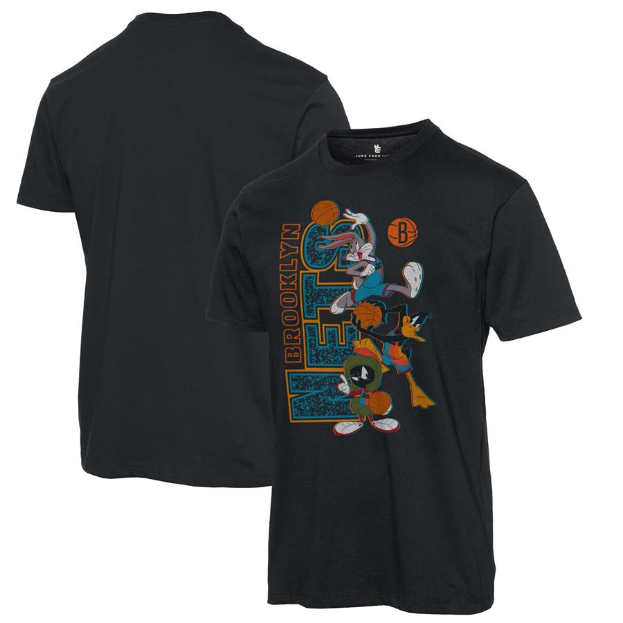 Brooklyn Nets Junk Food Space Jam 2 Street Ballin' T-Shirt - Black