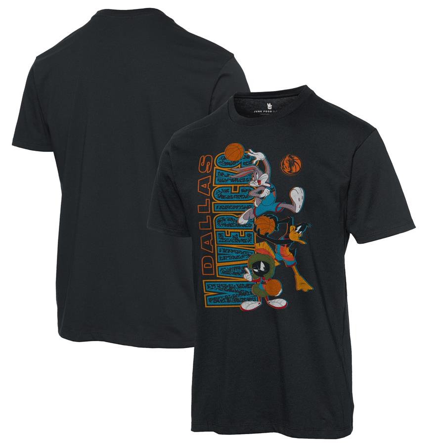 Dallas Mavericks Junk Food Space Jam 2 Street Ballin' T-Shirt - Black