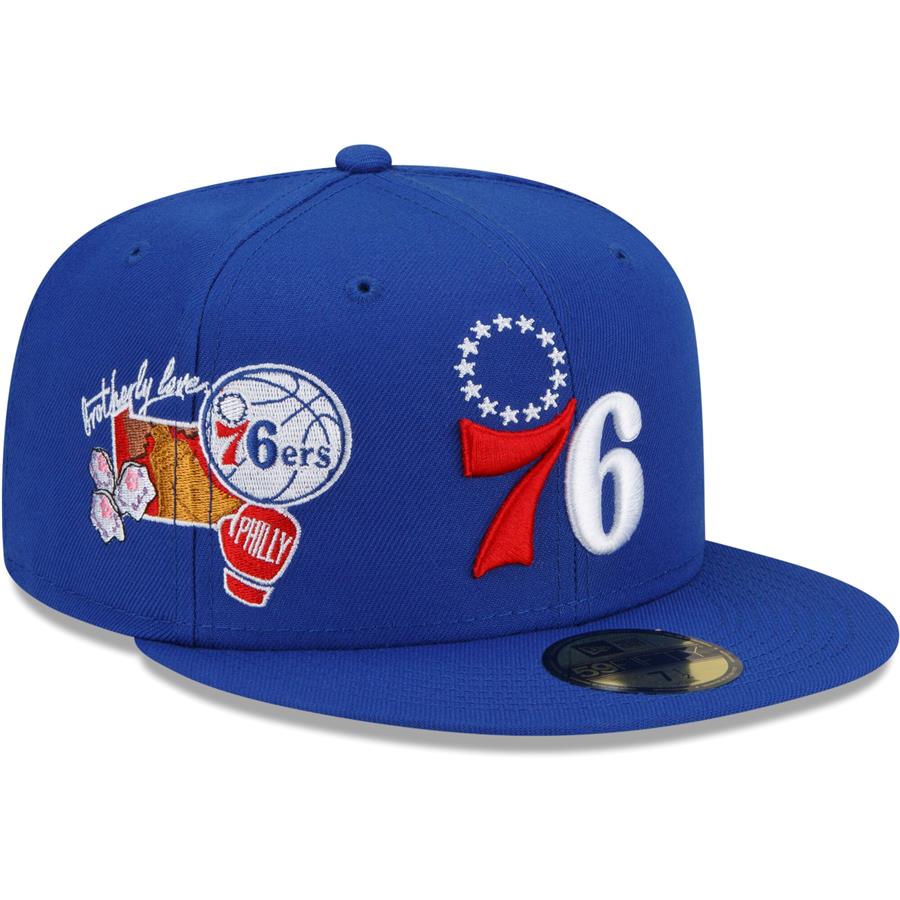 Philadelphia 76ers New Era City Cluster 59FIFTY Fitted Hat - Royal