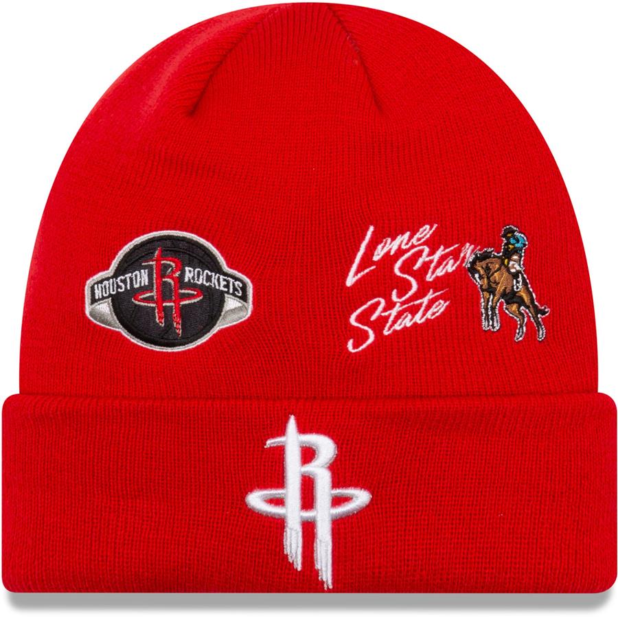 Houston Rockets New Era City Transit Cuffed Knit Hat - Red