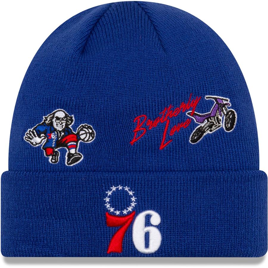 Philadelphia 76ers New Era City Transit Cuffed Knit Hat - Royal