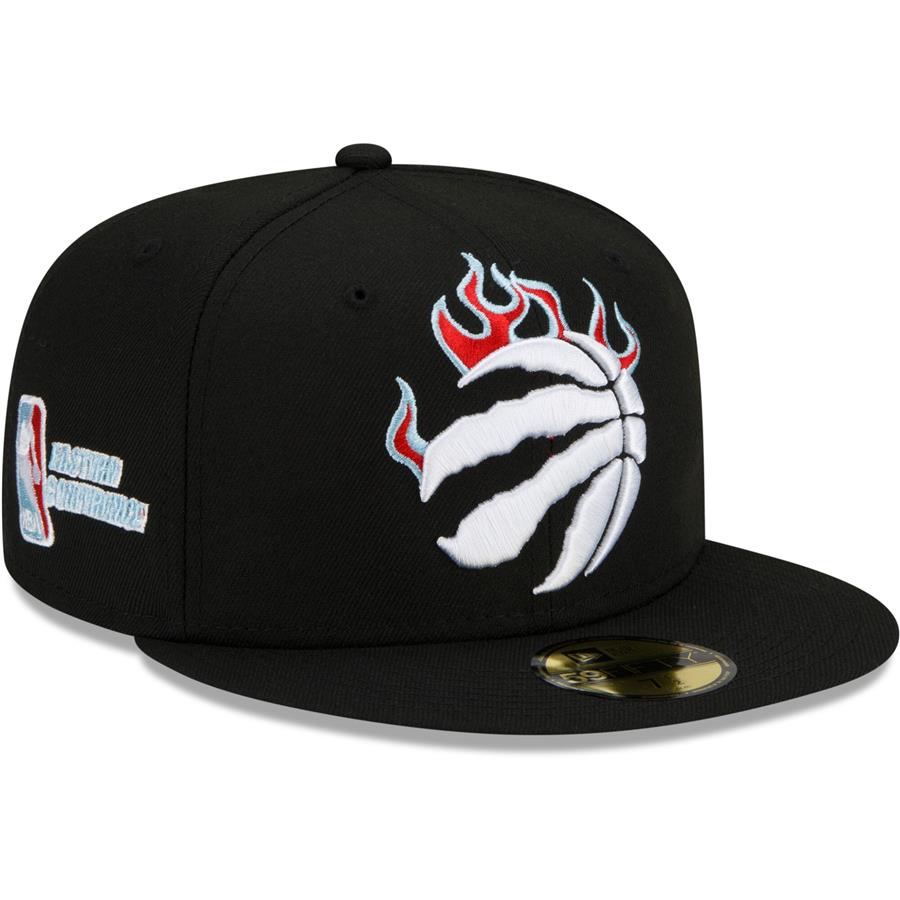 Toronto Raptors New Era Eastern Conference Fire 59FIFTY Fitted Hat - Black