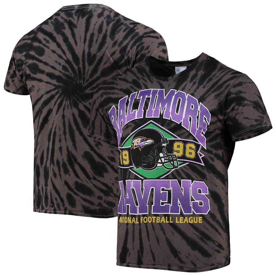 Baltimore Ravens '47 Tie-Dye T-Shirt - Black