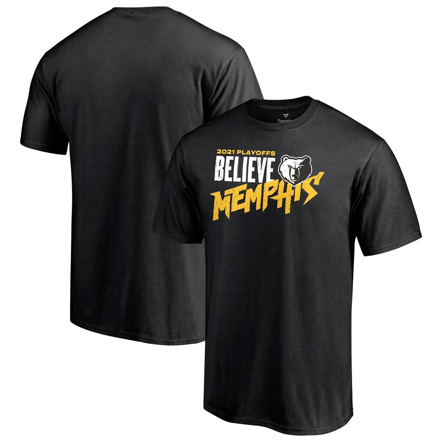 Memphis Grizzlies Fanatics Branded 2021 NBA Playoffs Bound Believe T-Shirt - Black