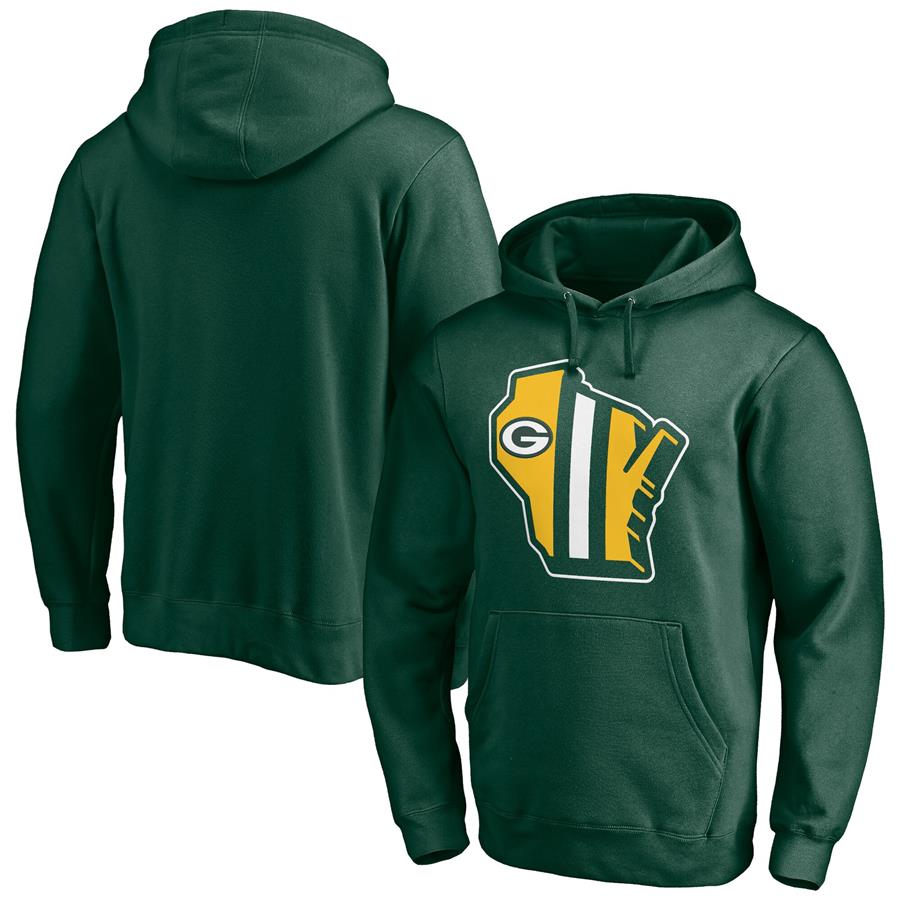 Green Bay Packers Fanatics Branded Hometown Collection Sweep Pullover Hoodie - Green