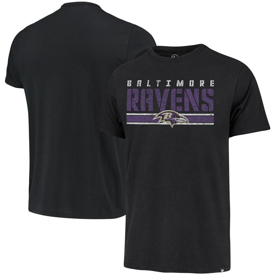 Baltimore Ravens '47 Team Stripe T-Shirt - Black