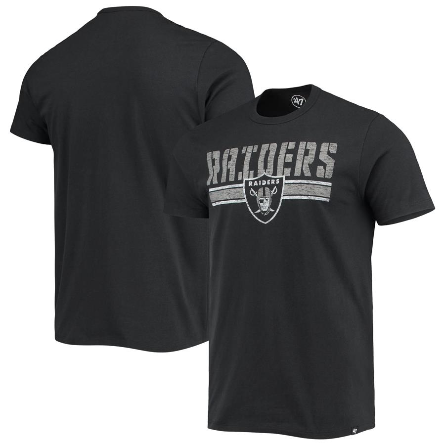 Las Vegas Raiders '47 Team Stripe T-Shirt - Black