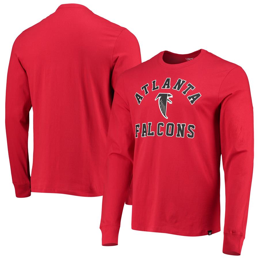 Atlanta Falcons '47 Team Varsity Arch Throwback Long Sleeve T-Shirt - Red