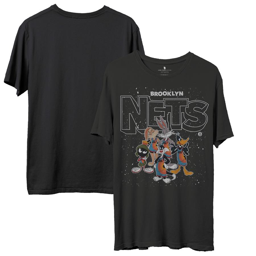 Brooklyn Nets Junk Food Space Jam 2 Home Squad Advantage T-Shirt - Black