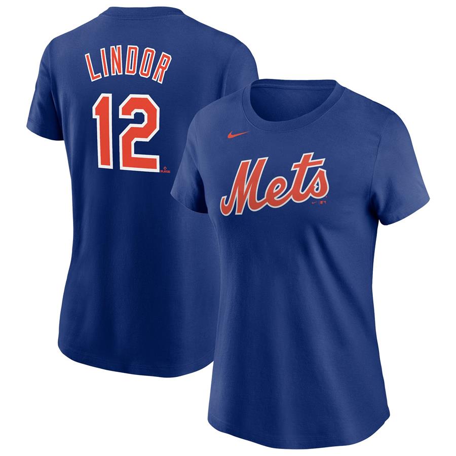 Francisco Lindor New York Mets Nike Women's Name & Number T-Shirt - Royal