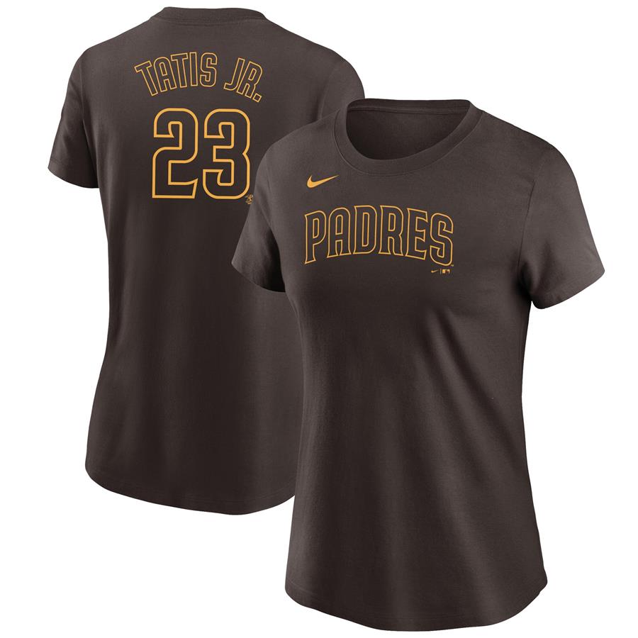 Fernando Tatis Jr. San Diego Padres Nike Women's Name & Number T-Shirt - Brown