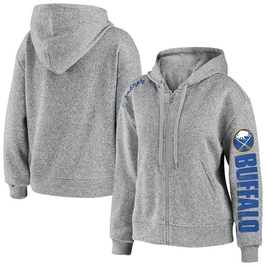 Buffalo Sabres WEAR by Erin Andrews Women's Full-Zip Hoodie - Heathered Gray