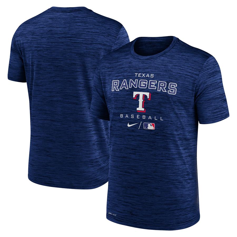 Texas Rangers Nike Authentic Collection Velocity Practice Performance T-Shirt - Royal