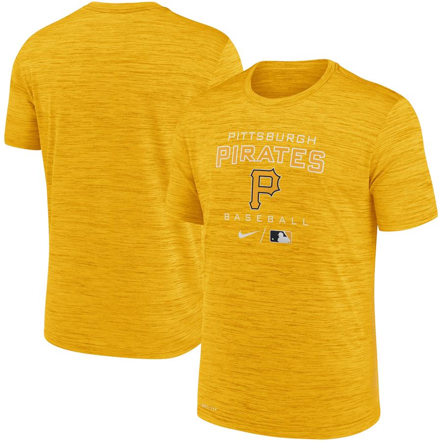 Pittsburgh Pirates Nike Authentic Collection Velocity Practice Performance T-Shirt - Gold