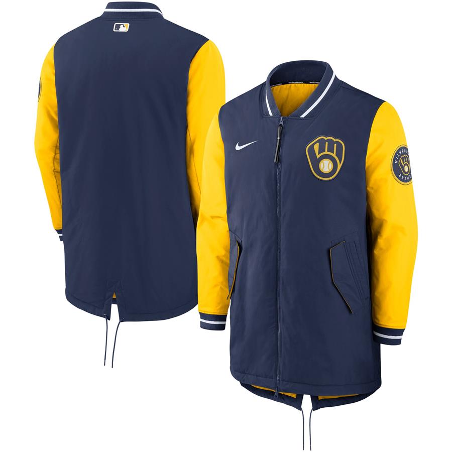Milwaukee Brewers Nike Dugout Performance Full-Zip Jacket - Navy