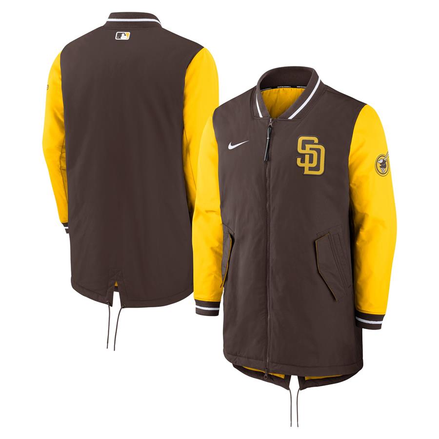 San Diego Padres Nike Authentic Collection Dugout Performance Full-Zip Jacket - Brown