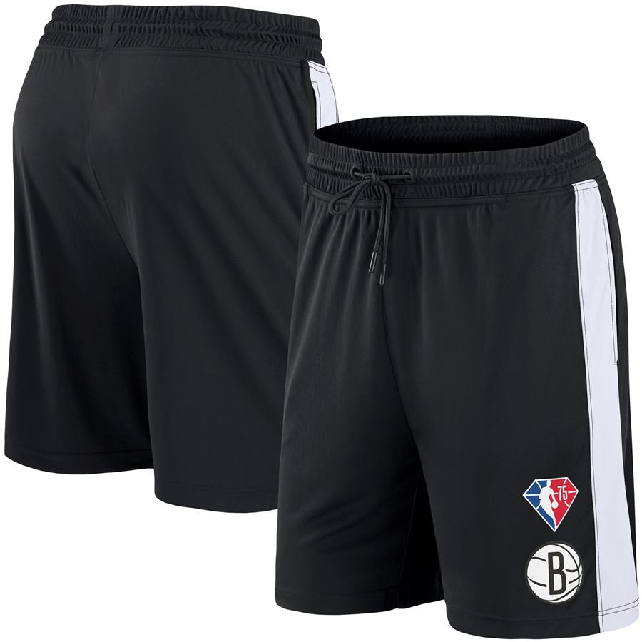 Brooklyn Nets Fanatics Branded 75th Anniversary Downtown Performance Practice Shorts - Black
