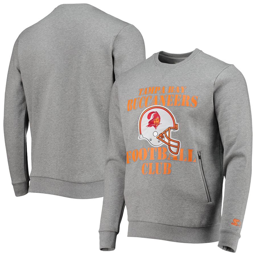 Tampa Bay Buccaneers Starter Locker Room Throwback End Zone Pullover Sweatshirt - Gray