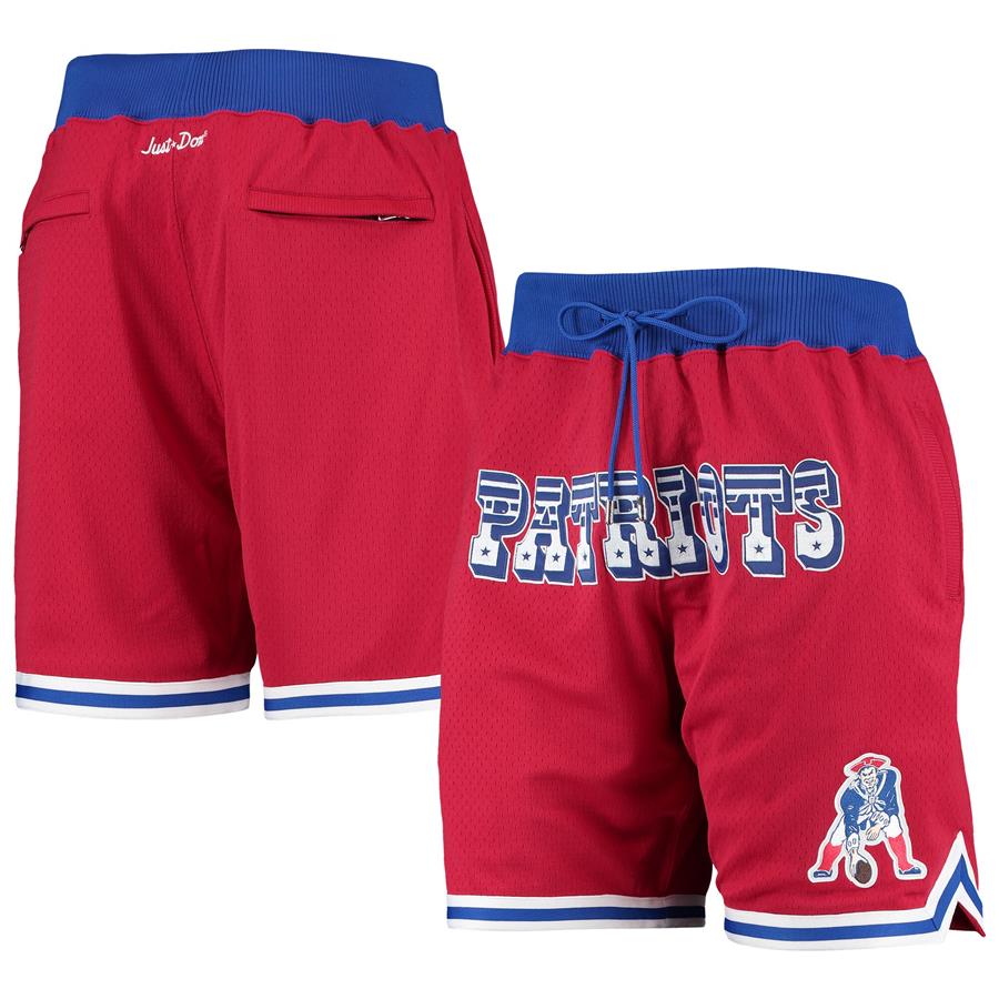 New England Patriots Mitchell & Ness Just Don Gold Rush Shorts - Red
