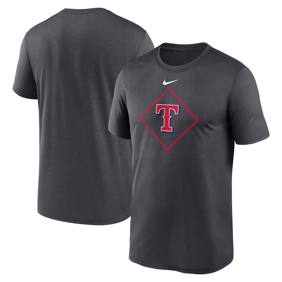 Texas Rangers Nike Legend Icon Performance T-Shirt - Anthracite