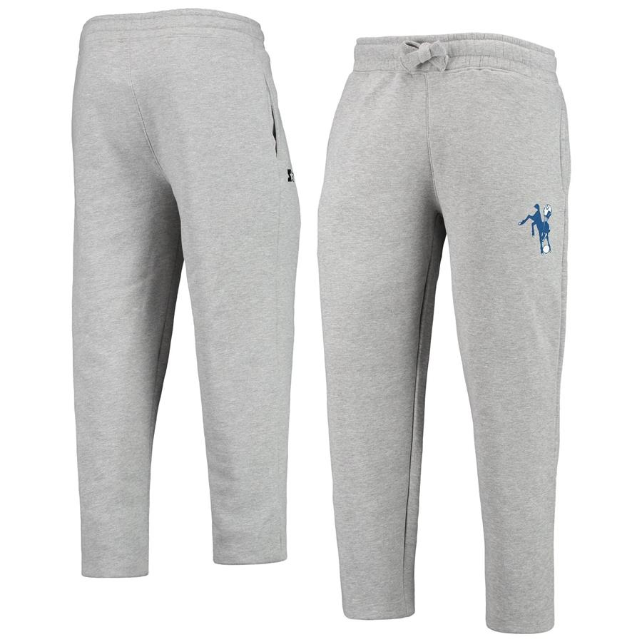 Indianapolis Colts Starter Team Throwback Option Run Sweatpants - Heathered Gray
