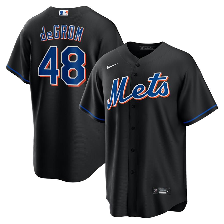 Jacob deGrom New York Mets Nike 2022 Alternate Replica Player Jersey - Black