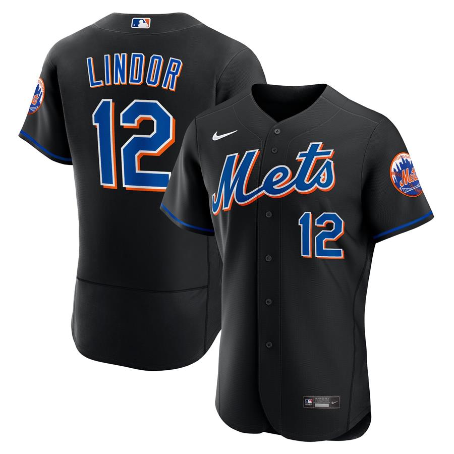 Francisco Lindor New York Mets Nike 2022 Alternate Authentic Player Jersey - Black