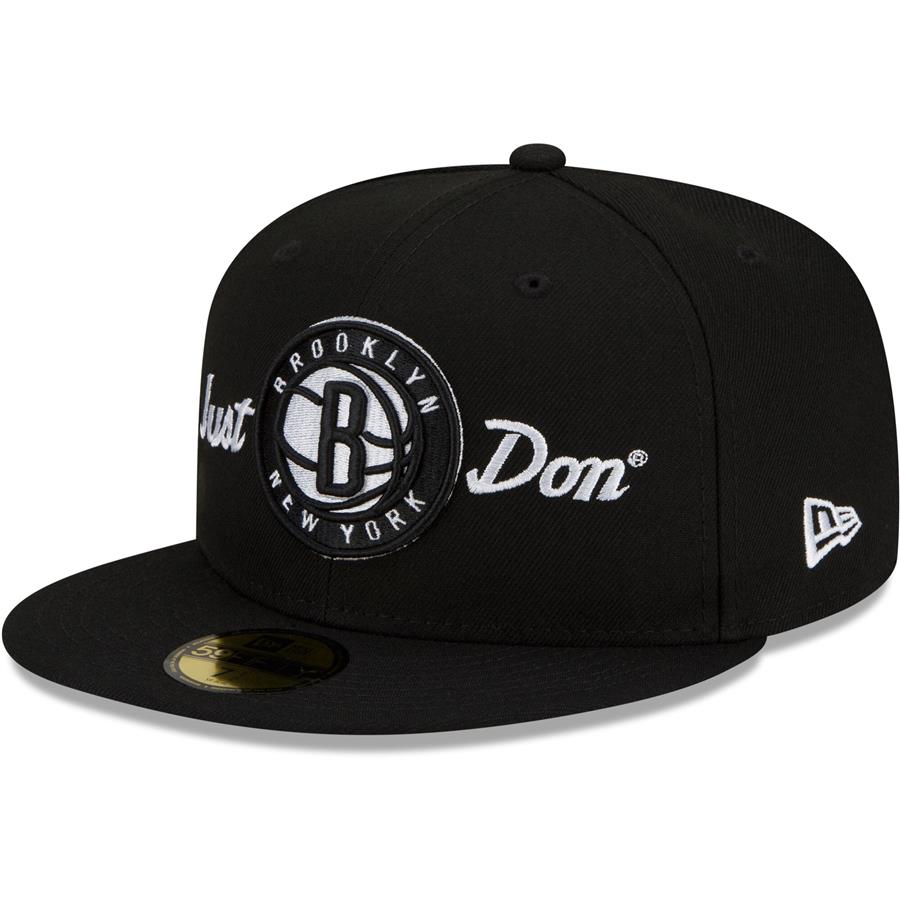 Brooklyn Nets New Era x Just Don 59FIFTY Fitted Hat - Black