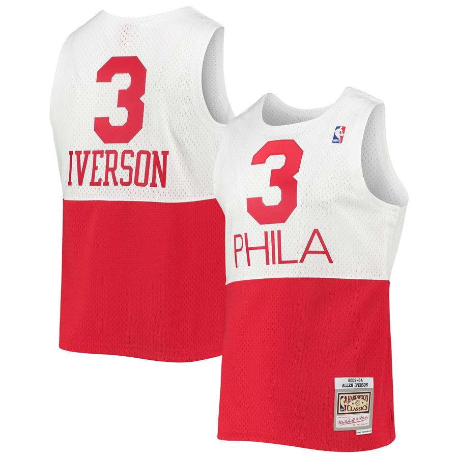 Allen Iverson Philadelphia 76ers Mitchell & Ness 2003-04 Hardwood Classics Swingman Jersey - White