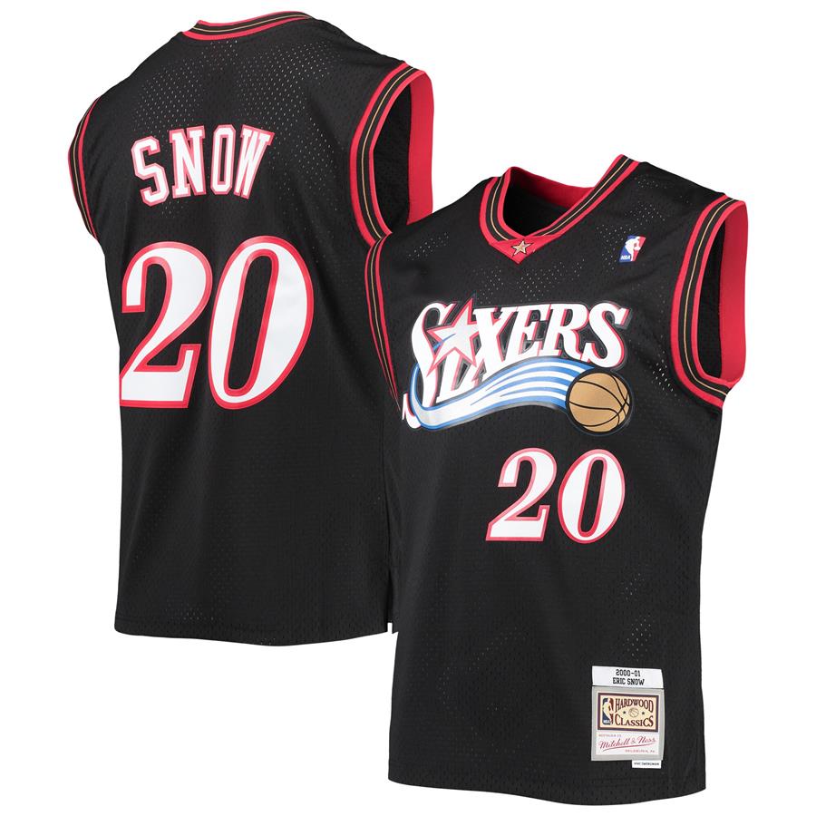 Eric Snow Philadelphia 76ers Mitchell & Ness 2000-01 Hardwood Classics Swingman Jersey - Black