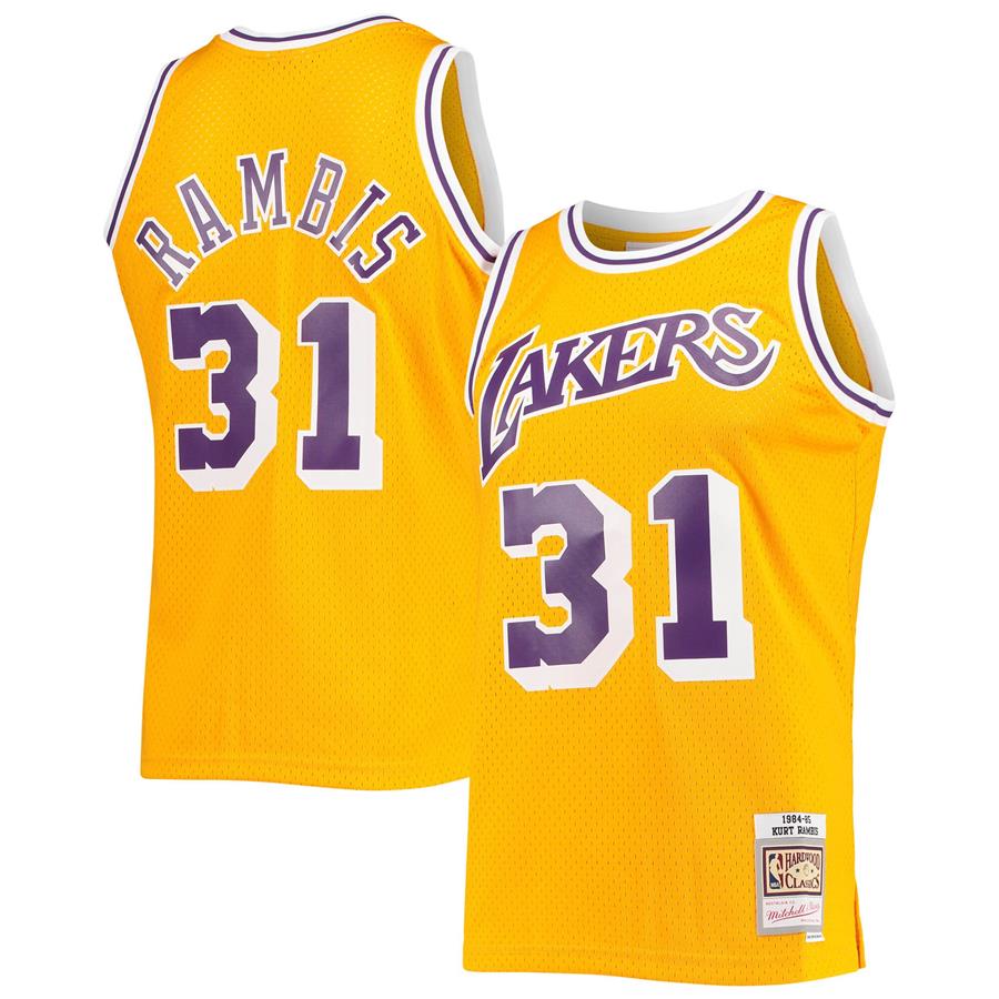 Kurt Rambis Los Angeles Lakers Mitchell & Ness 1984-85 Team Hardwood Classics Swingman Jersey - Gold