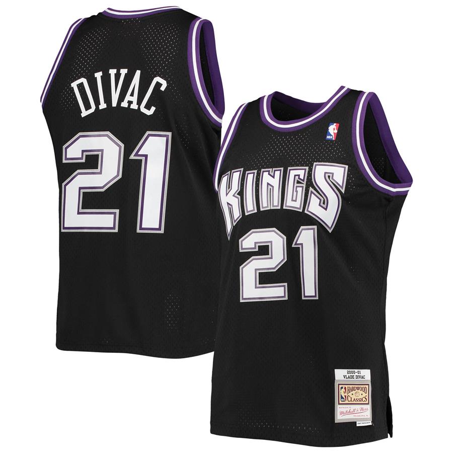 Vlade Divac Sacramento Kings Mitchell & Ness 2000-01 Team Hardwood Classics Swingman Jersey - Black